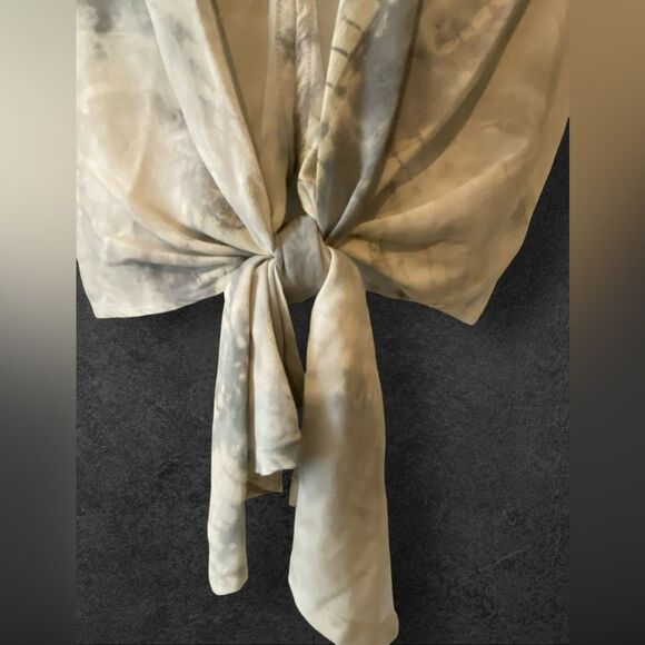 Karen Kane countryside Tess tie front top tie dye, 100% rayon NWT Size S - Picture 3 of 10